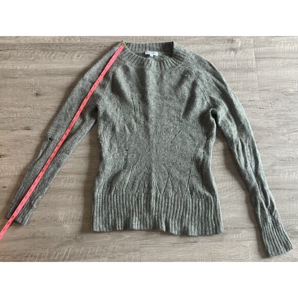 Chris Benz Womens Gray Cashmere & Mohair Distressed Sweater Sz M Long Sleeve - Picture 1 of 5